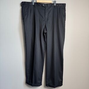 Izod Golf Classix Men's Performance Golf Pants Black 42x30 Preppy Outdoor Cuffed